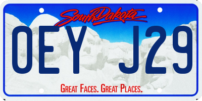 SD license plate 0EYJ29