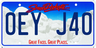 SD license plate 0EYJ40