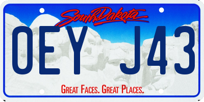 SD license plate 0EYJ43