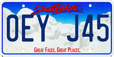 SD license plate 0EYJ45
