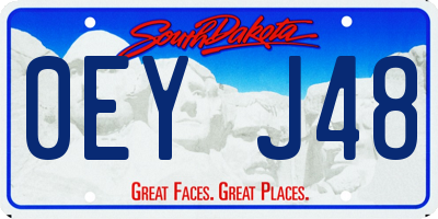 SD license plate 0EYJ48