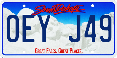 SD license plate 0EYJ49