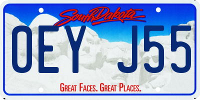 SD license plate 0EYJ55