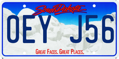 SD license plate 0EYJ56