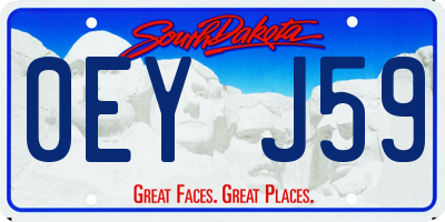 SD license plate 0EYJ59