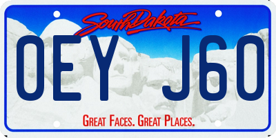 SD license plate 0EYJ60