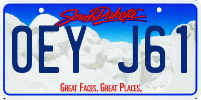 SD license plate 0EYJ61