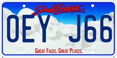 SD license plate 0EYJ66