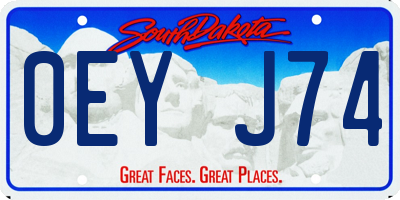 SD license plate 0EYJ74
