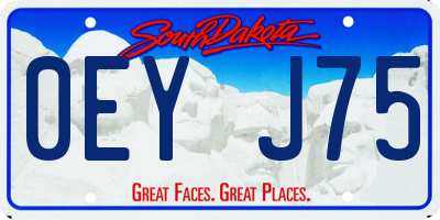 SD license plate 0EYJ75