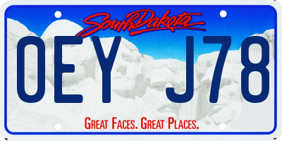 SD license plate 0EYJ78