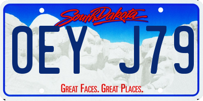 SD license plate 0EYJ79
