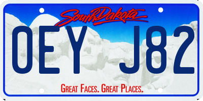 SD license plate 0EYJ82