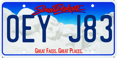 SD license plate 0EYJ83