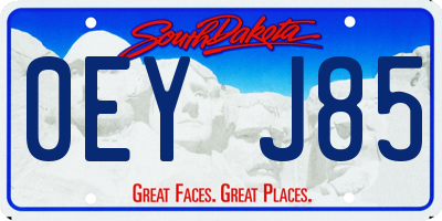 SD license plate 0EYJ85