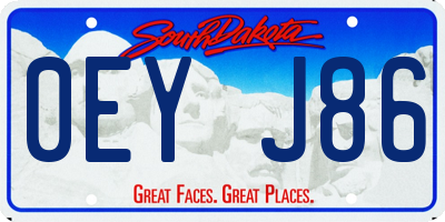 SD license plate 0EYJ86