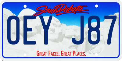 SD license plate 0EYJ87