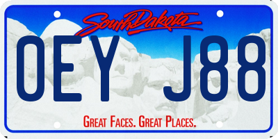 SD license plate 0EYJ88