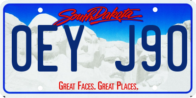 SD license plate 0EYJ90