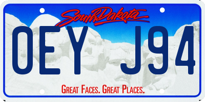 SD license plate 0EYJ94