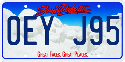 SD license plate 0EYJ95