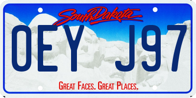 SD license plate 0EYJ97