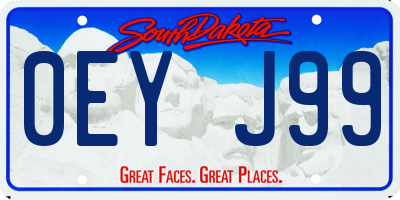 SD license plate 0EYJ99