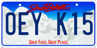 SD license plate 0EYK15