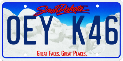 SD license plate 0EYK46