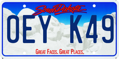 SD license plate 0EYK49