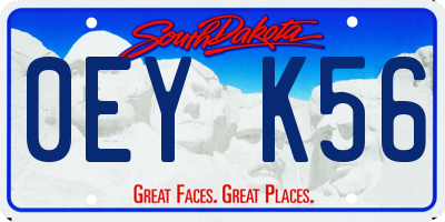 SD license plate 0EYK56