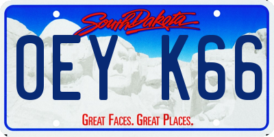 SD license plate 0EYK66