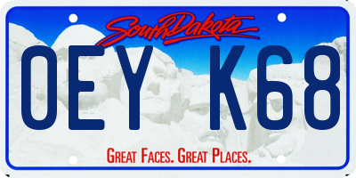 SD license plate 0EYK68