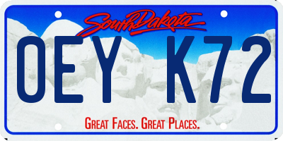 SD license plate 0EYK72