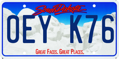 SD license plate 0EYK76