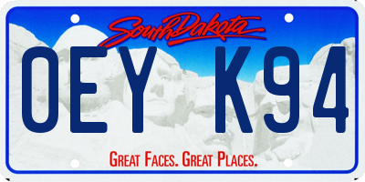 SD license plate 0EYK94