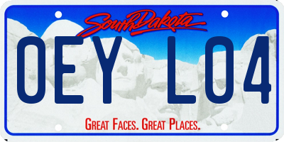 SD license plate 0EYL04