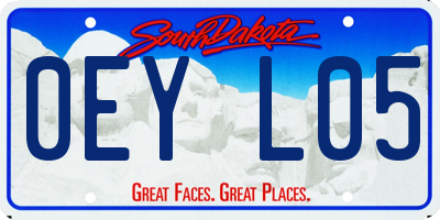 SD license plate 0EYL05