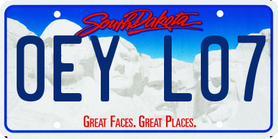 SD license plate 0EYL07
