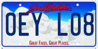 SD license plate 0EYL08