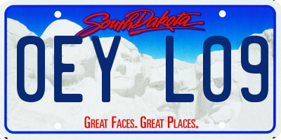 SD license plate 0EYL09