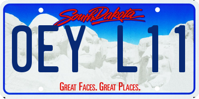 SD license plate 0EYL11