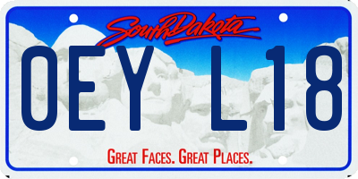 SD license plate 0EYL18