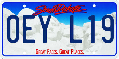 SD license plate 0EYL19