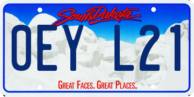 SD license plate 0EYL21