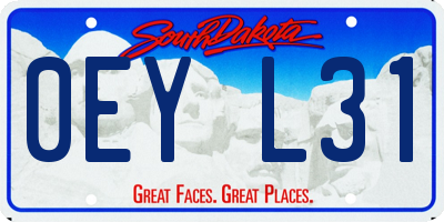 SD license plate 0EYL31