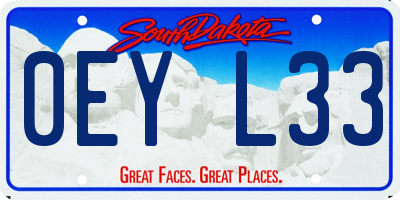 SD license plate 0EYL33