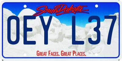 SD license plate 0EYL37