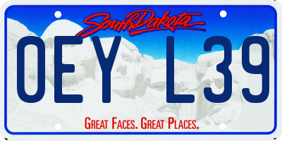 SD license plate 0EYL39