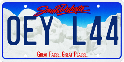 SD license plate 0EYL44